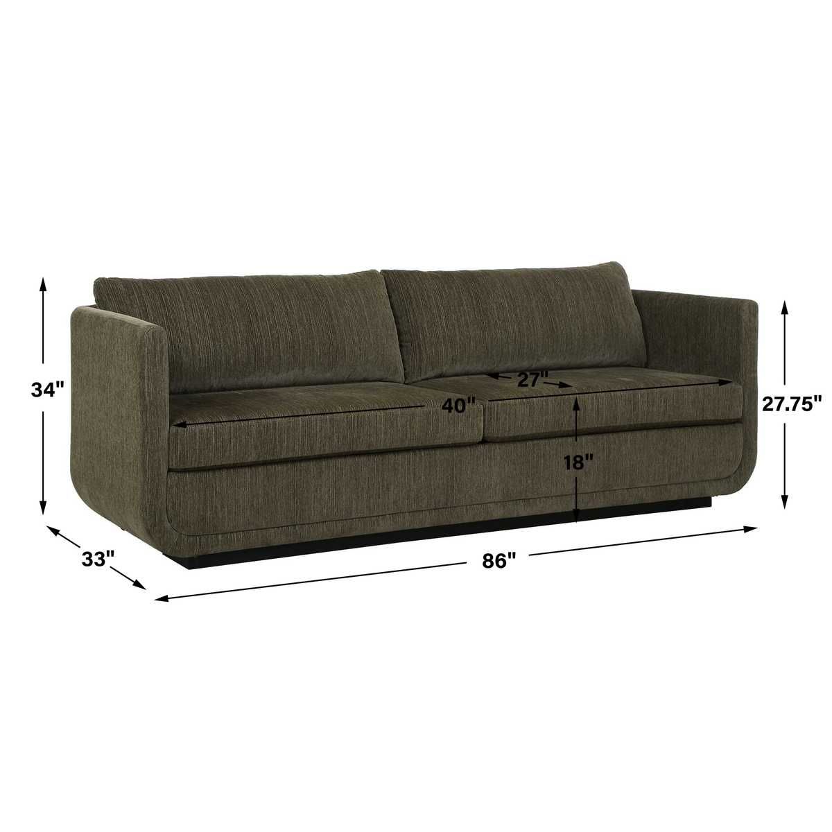 Abound Sofa, Herb – Furniture by Uttermost | Sutter & Vale