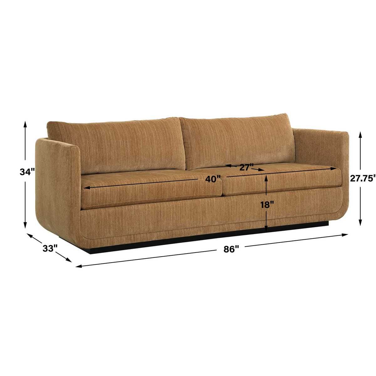 Abound Sofa, Ginger – Furniture by Uttermost | Sutter & Vale