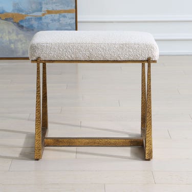 Midas Small Bench, Gold