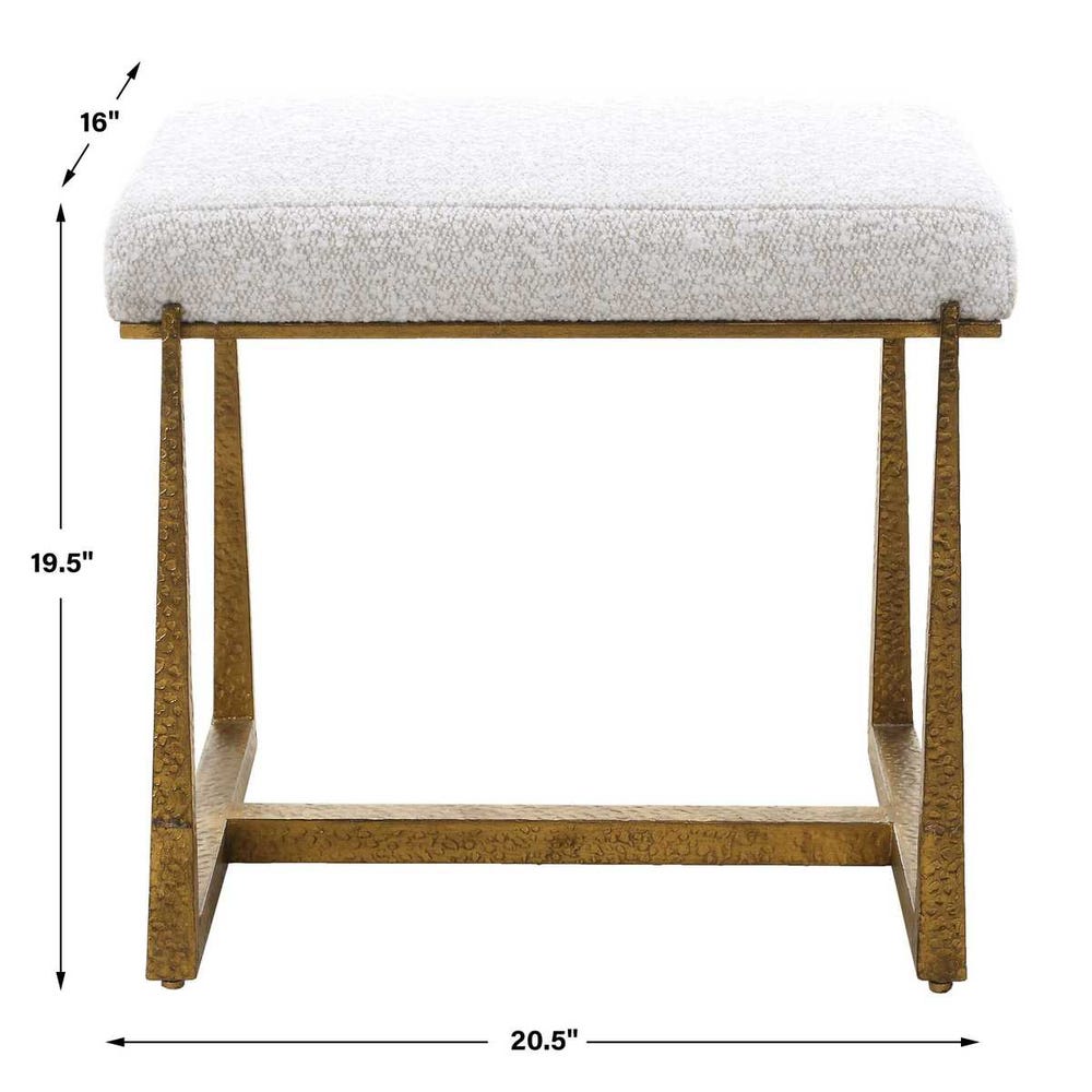 Midas Small Bench, Gold