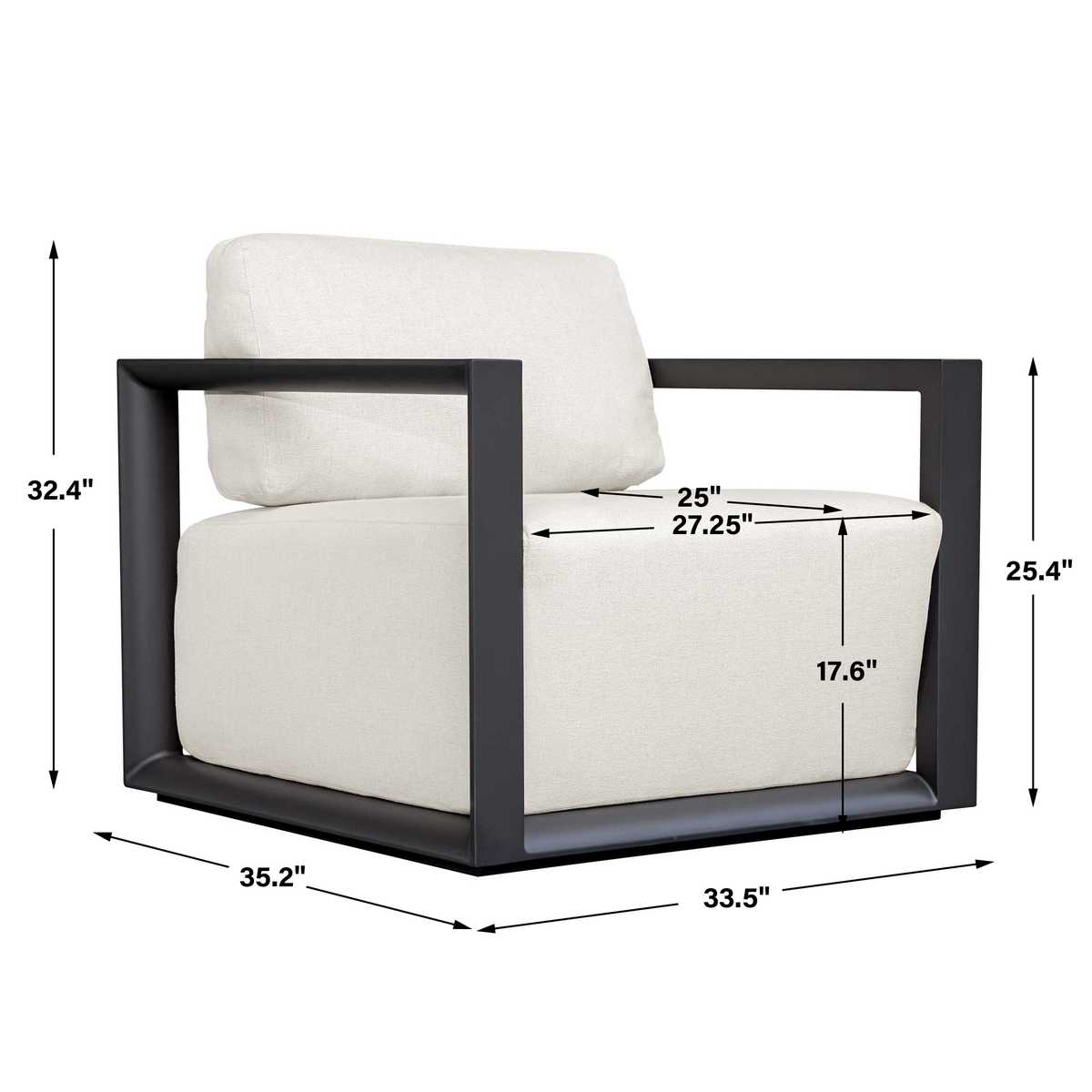 Remsen Outdoor Lounge Chair, Java Black/Oyster