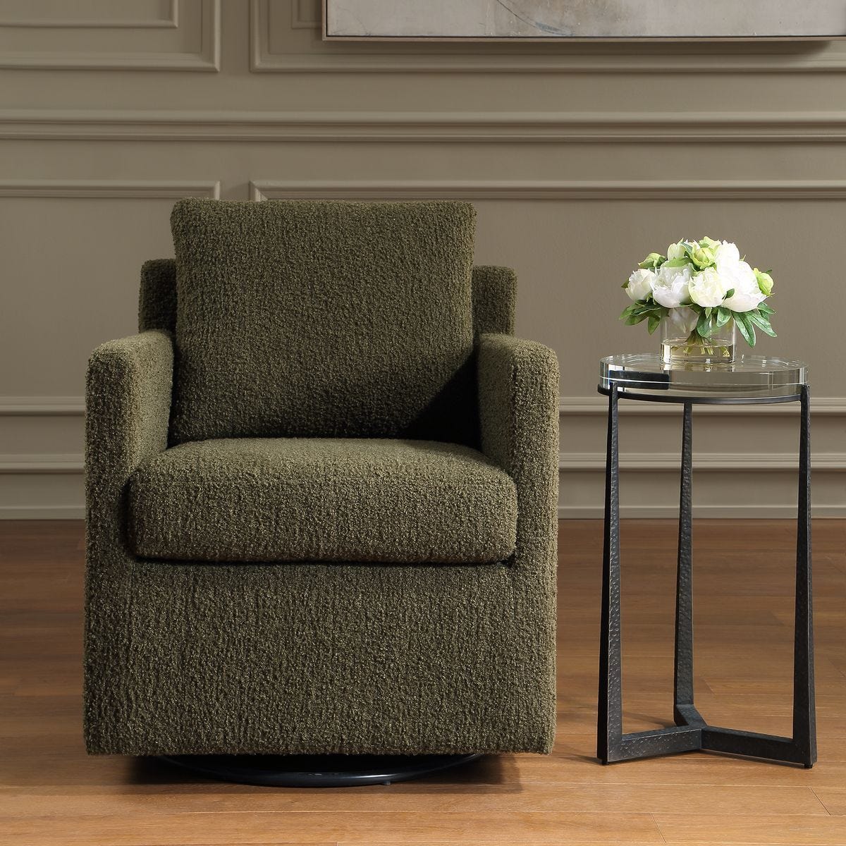 Tisdell Swivel/Glider, Kale – Furniture by Uttermost | Sutter & Vale