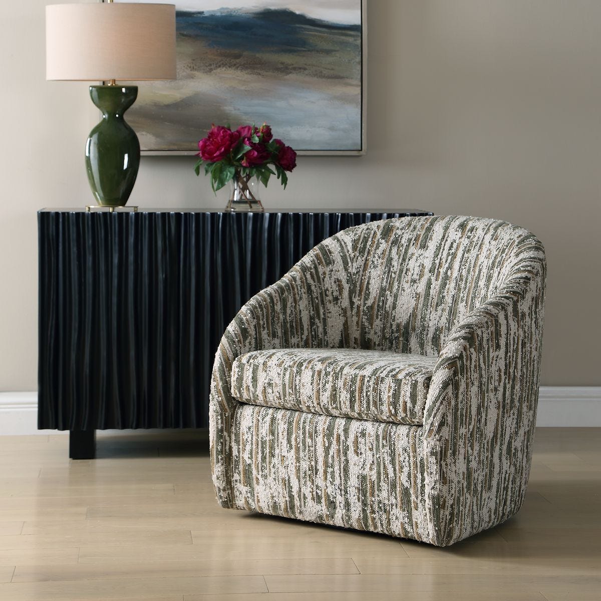 Mari Swivel Chair – Furniture by Uttermost | Sutter & Vale