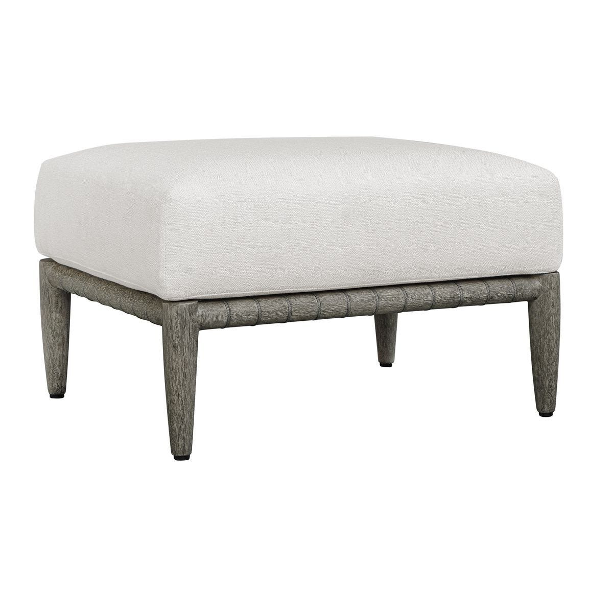 Borneo Outdoor Ottoman, Oyster – Furniture by Uttermost | Sutter & Vale