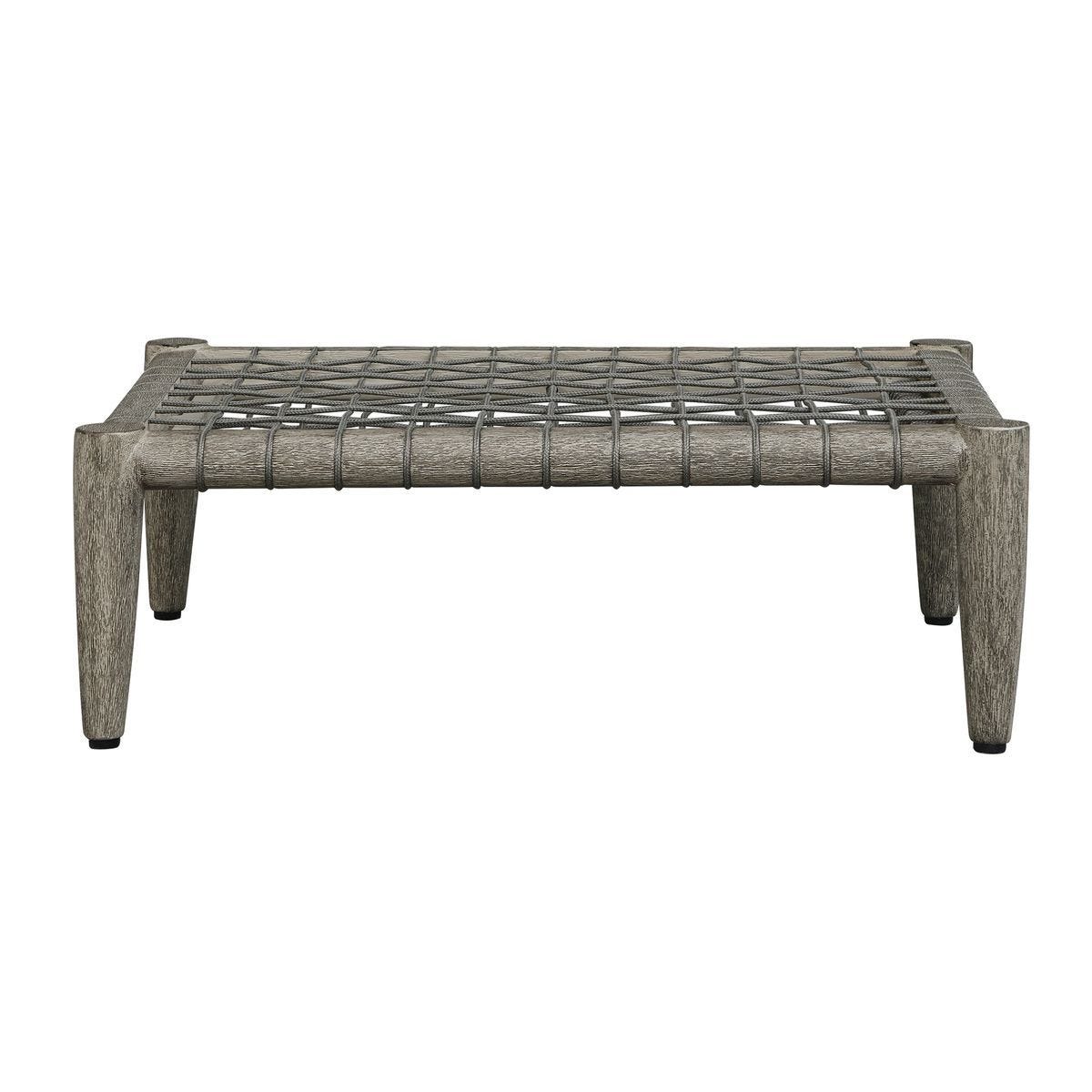 Borneo Outdoor Ottoman, Oyster by Uttermost