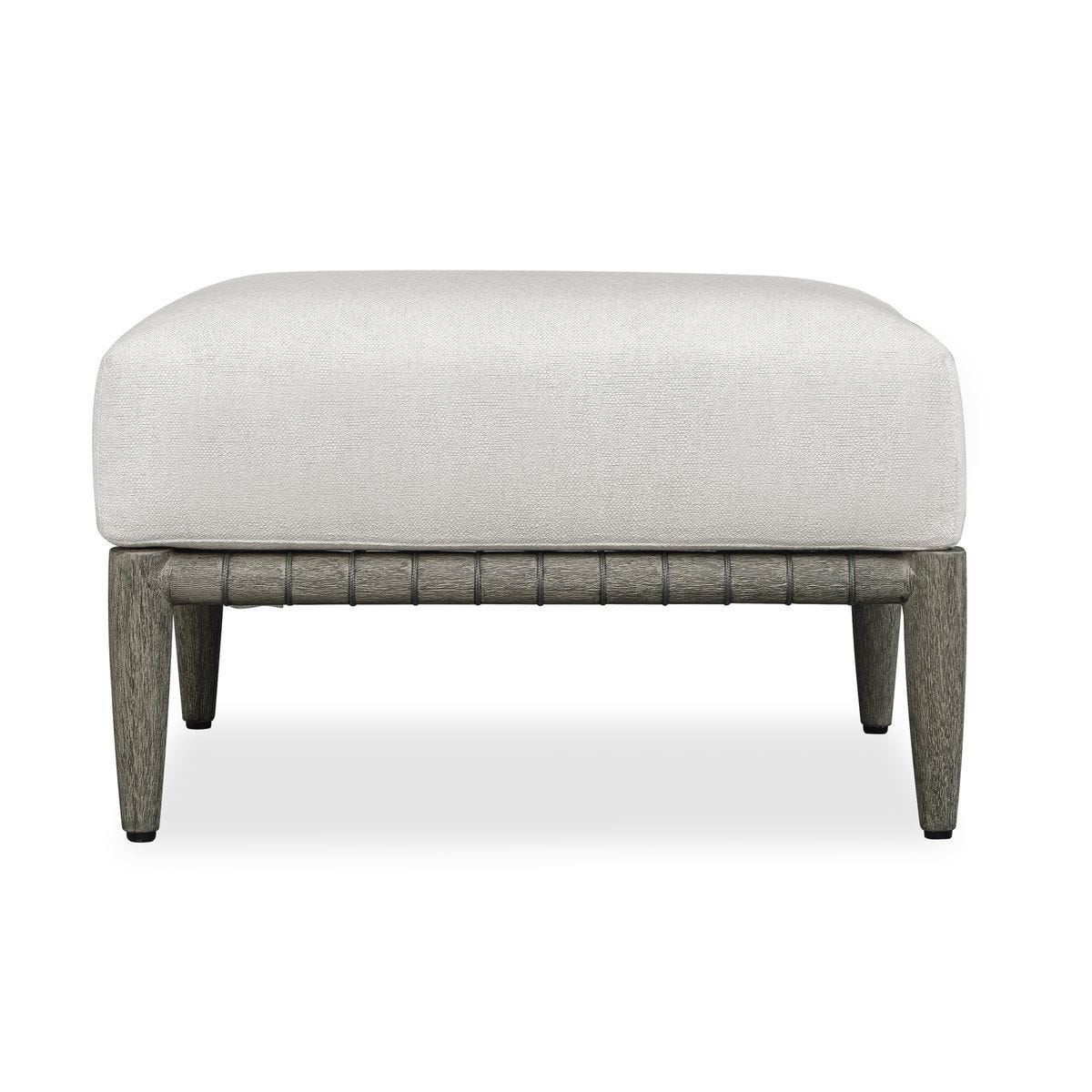 Borneo Outdoor Ottoman, Oyster – Furniture by Uttermost | Sutter & Vale