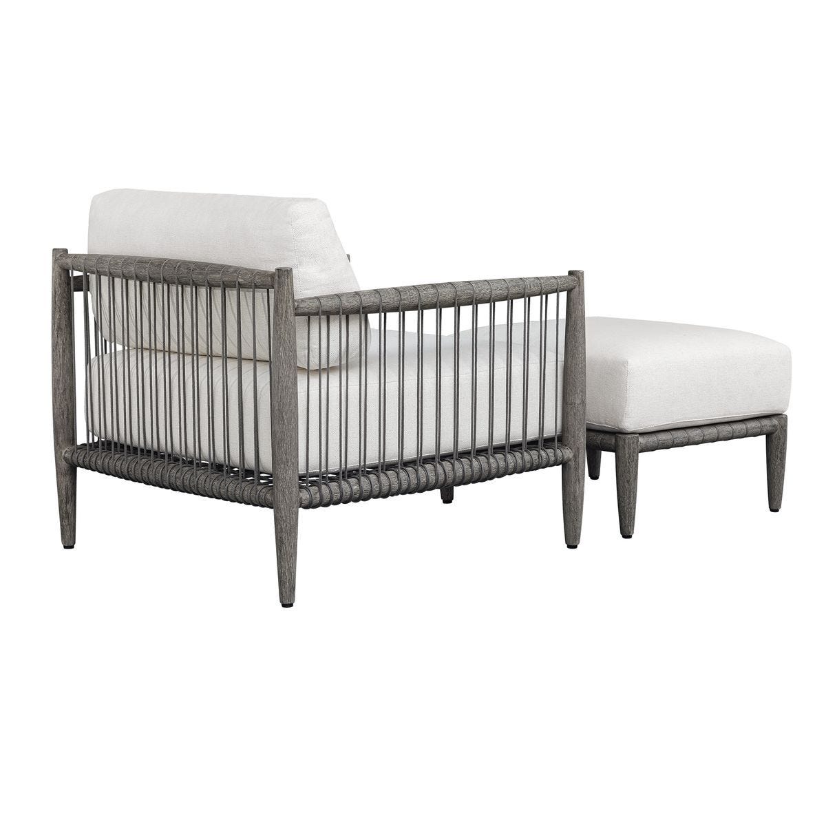 Borneo Outdoor Ottoman, Oyster by Uttermost