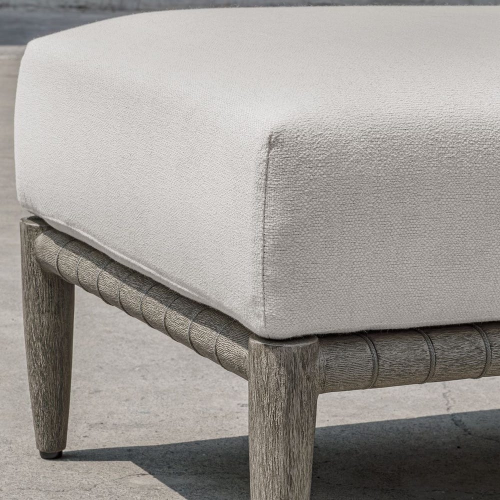 Borneo Outdoor Ottoman, Oyster