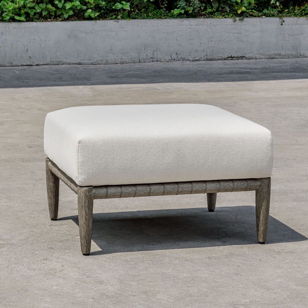 Borneo Outdoor Ottoman, Oyster