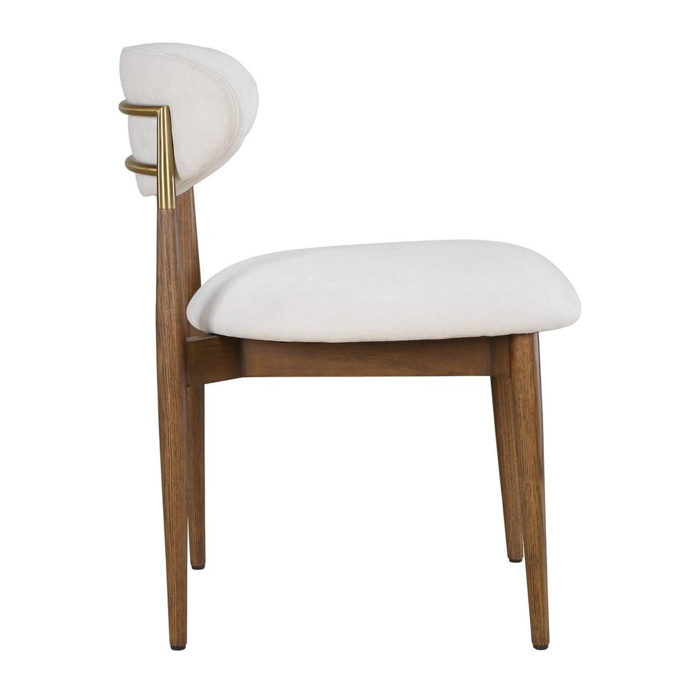 Moxie Armless Dining Chair,Walnut/White,2Per Box,Priced Each
