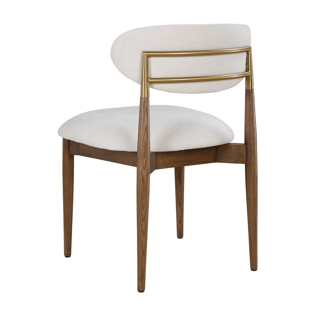 Moxie Armless Dining Chair,Walnut/White,2Per Box,Priced Each