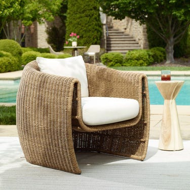 Tropic Outdoor Lounge Chair, Golden Flax