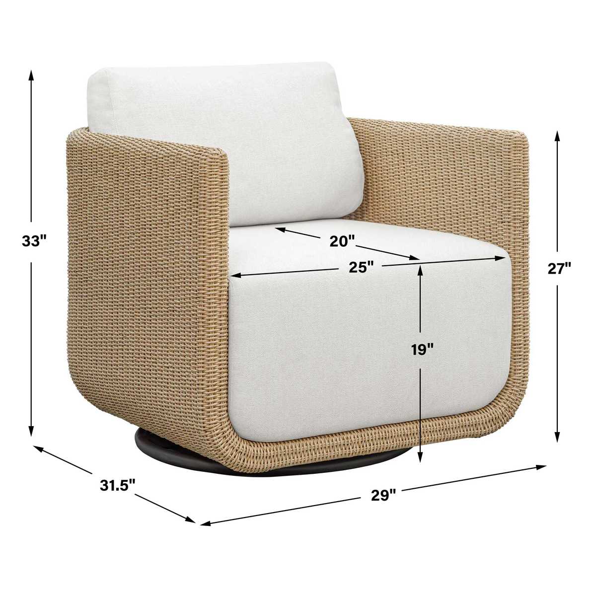 Santorini Outdoor Swivel Lounge Chair
