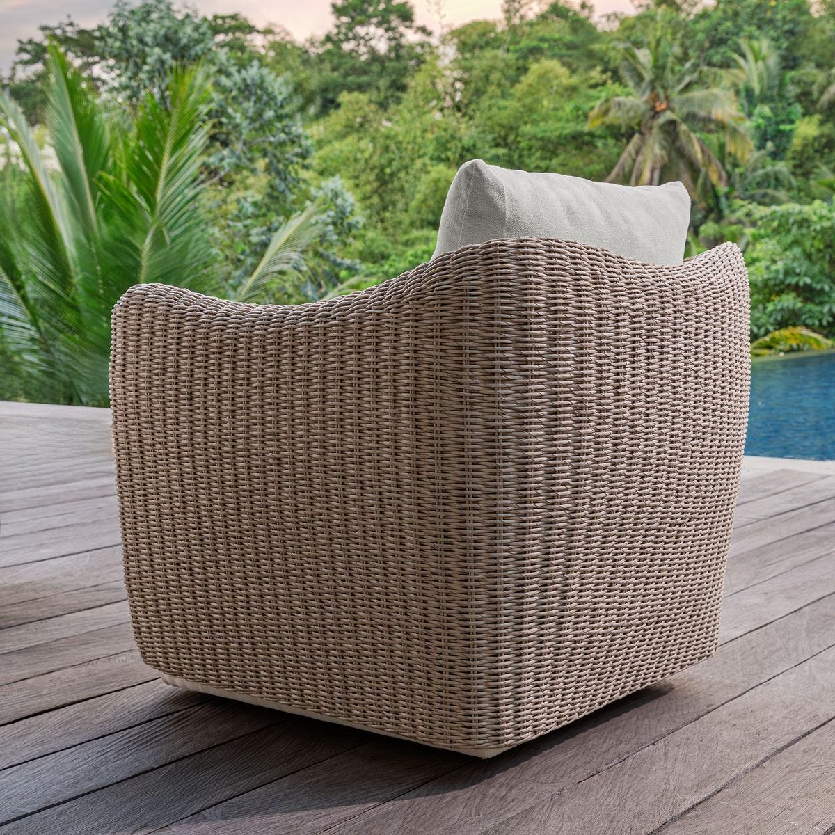 Sunset Outdoor Swivel Lounge Chair – Furniture by Uttermost | Sutter & Vale