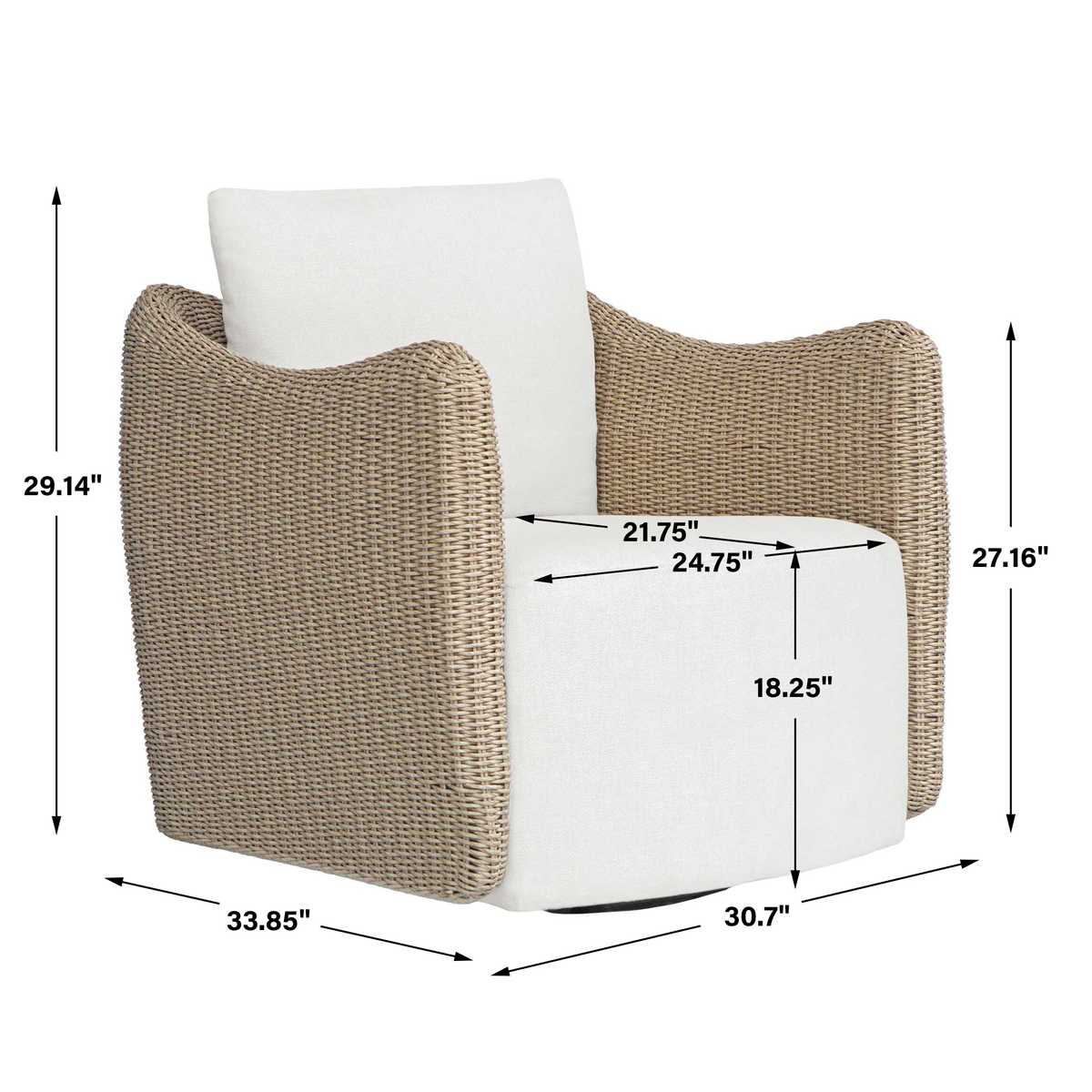 Sunset Outdoor Swivel Lounge Chair
