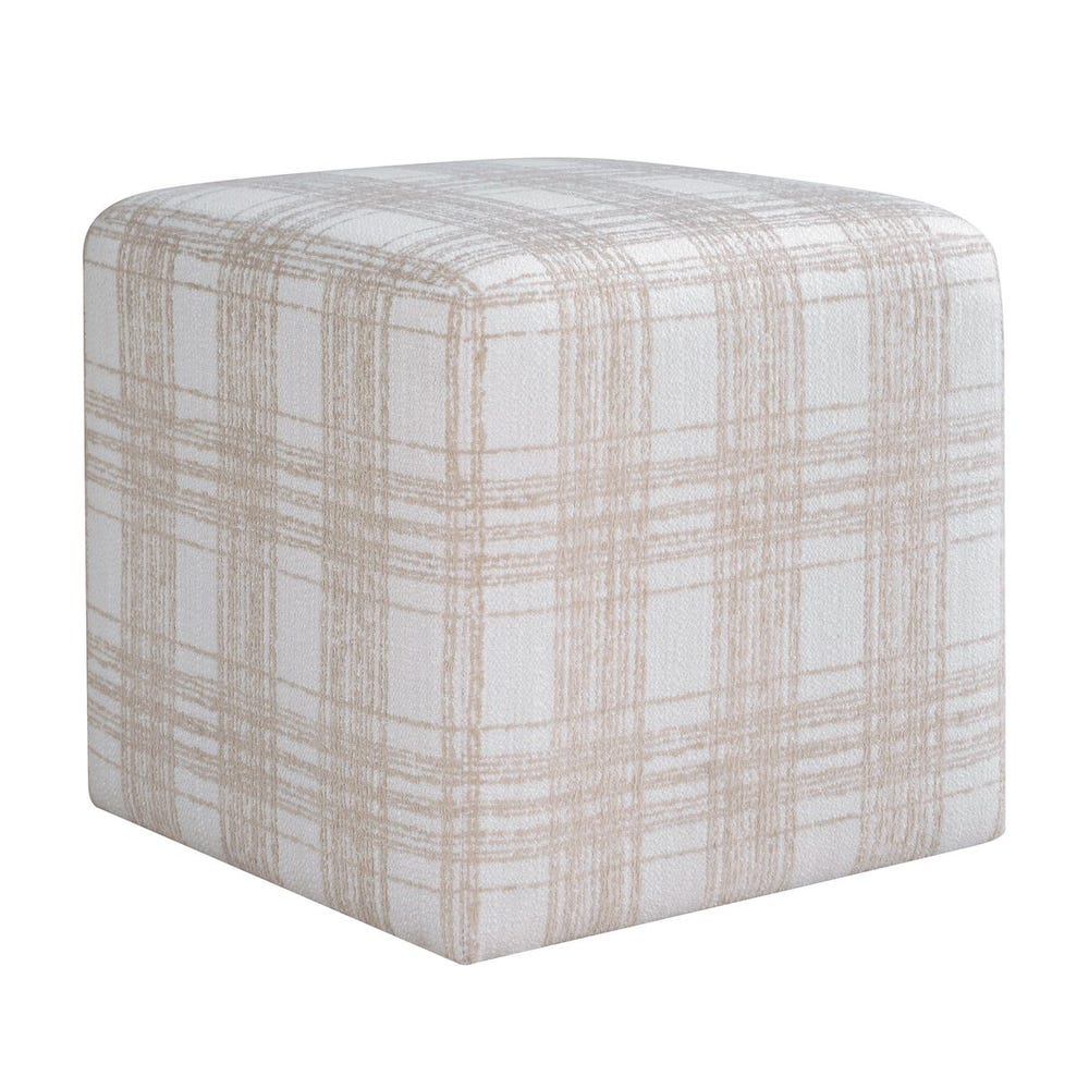Joie Ottoman, Porcelain Plaid