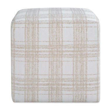 Joie Ottoman, Porcelain Plaid