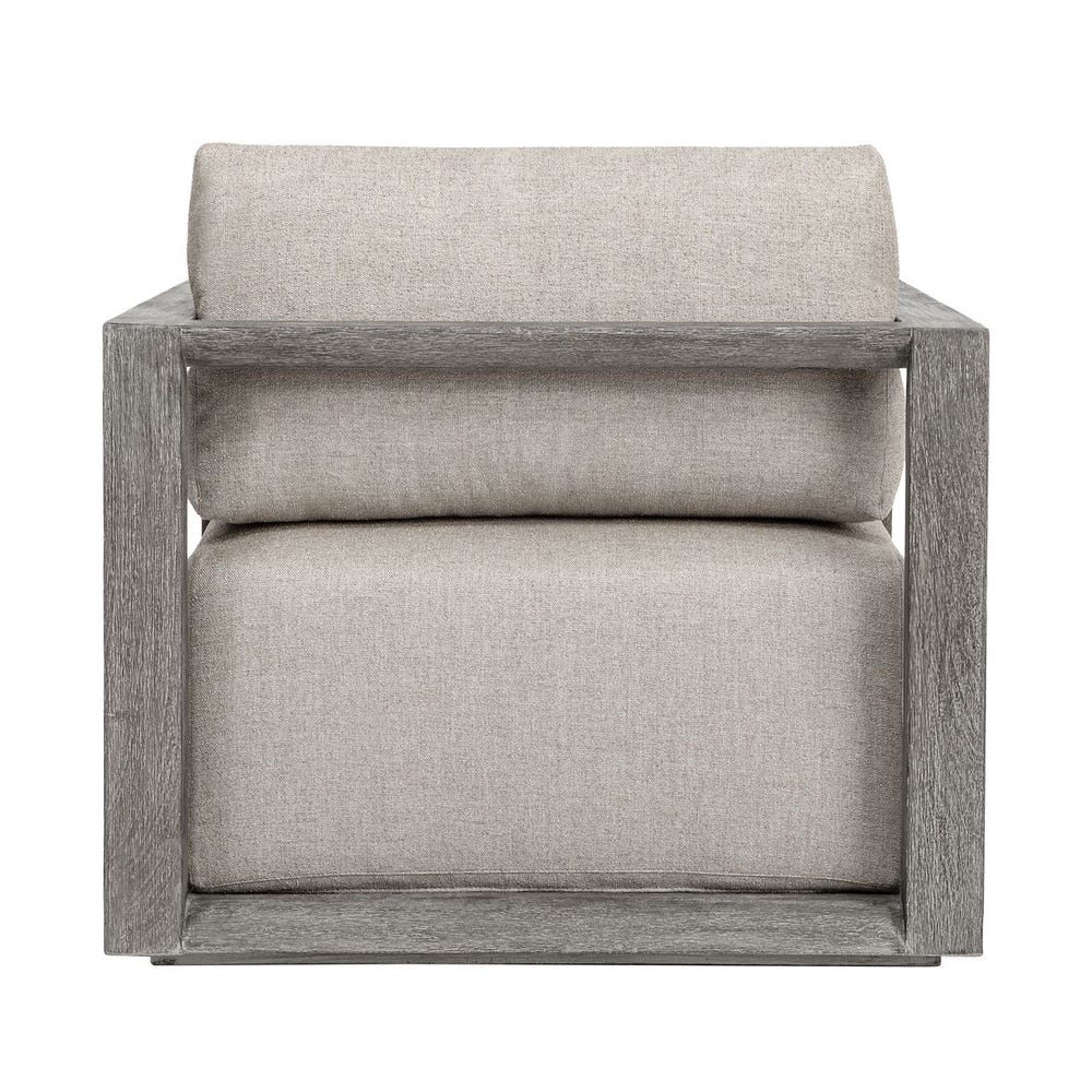 Remsen Outdoor Lounge Chair, Weathered Gray/Dove