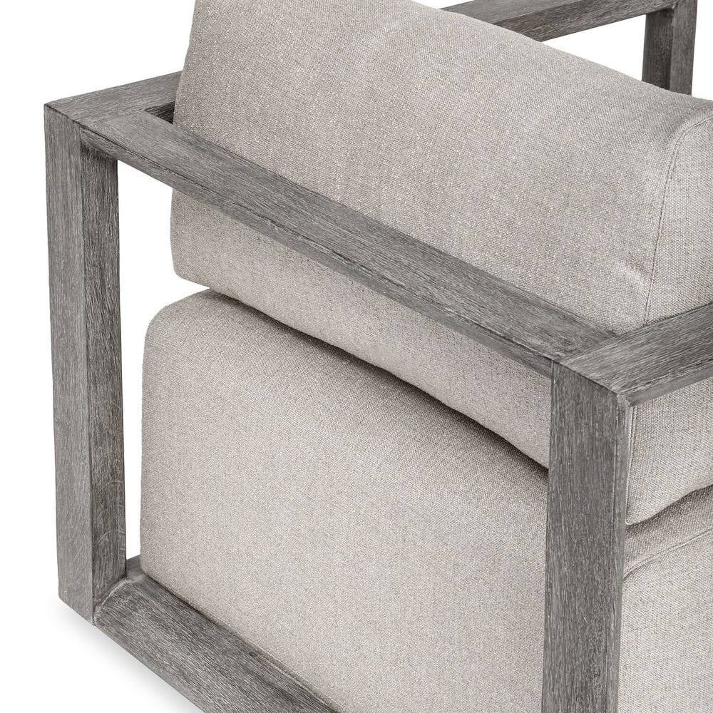 Remsen Outdoor Lounge Chair, Weathered Gray/Dove