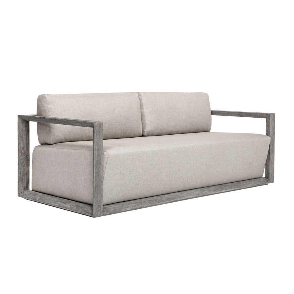 Remsen Outdoor 3 Seater Sofa, Weathered Gray/Dove