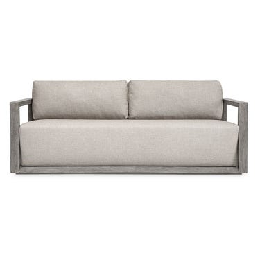 Remsen Outdoor 3 Seater Sofa, Weathered Gray/Dove