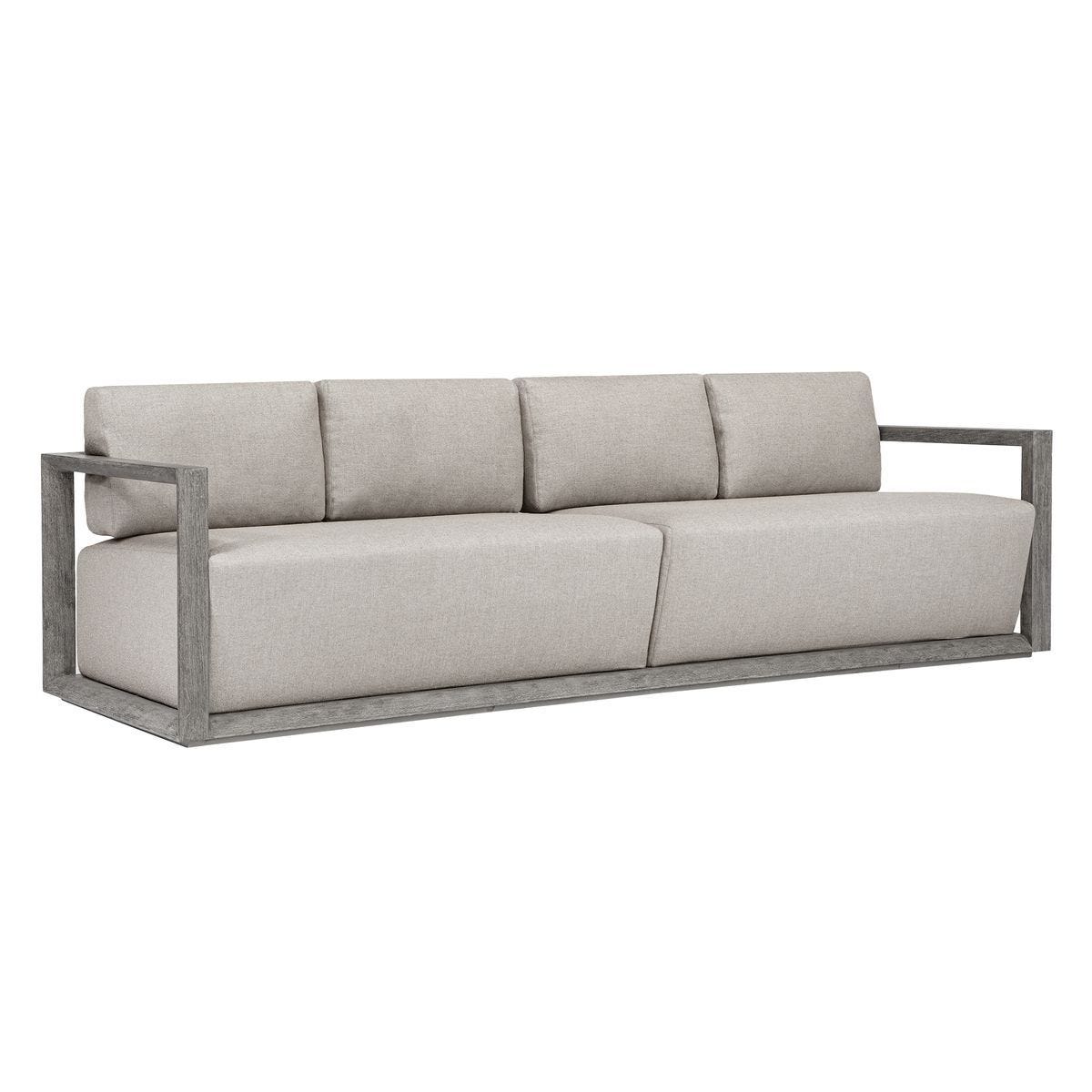 Remsen 4 Seater Outdoor Sofa, Weathered Gray/Dove – Furniture by Uttermost | Sutter & Vale