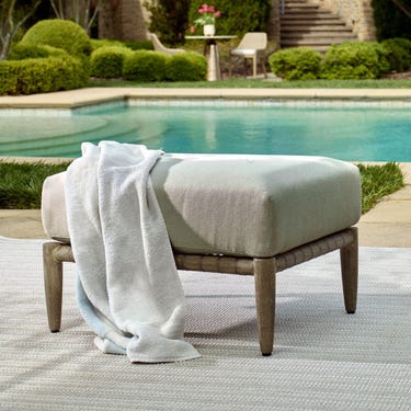 Borneo Outdoor Ottoman, Dove