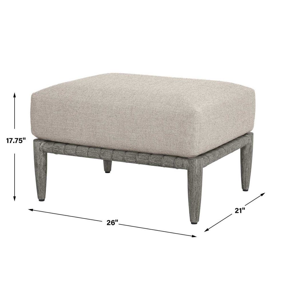 Borneo Outdoor Ottoman, Dove