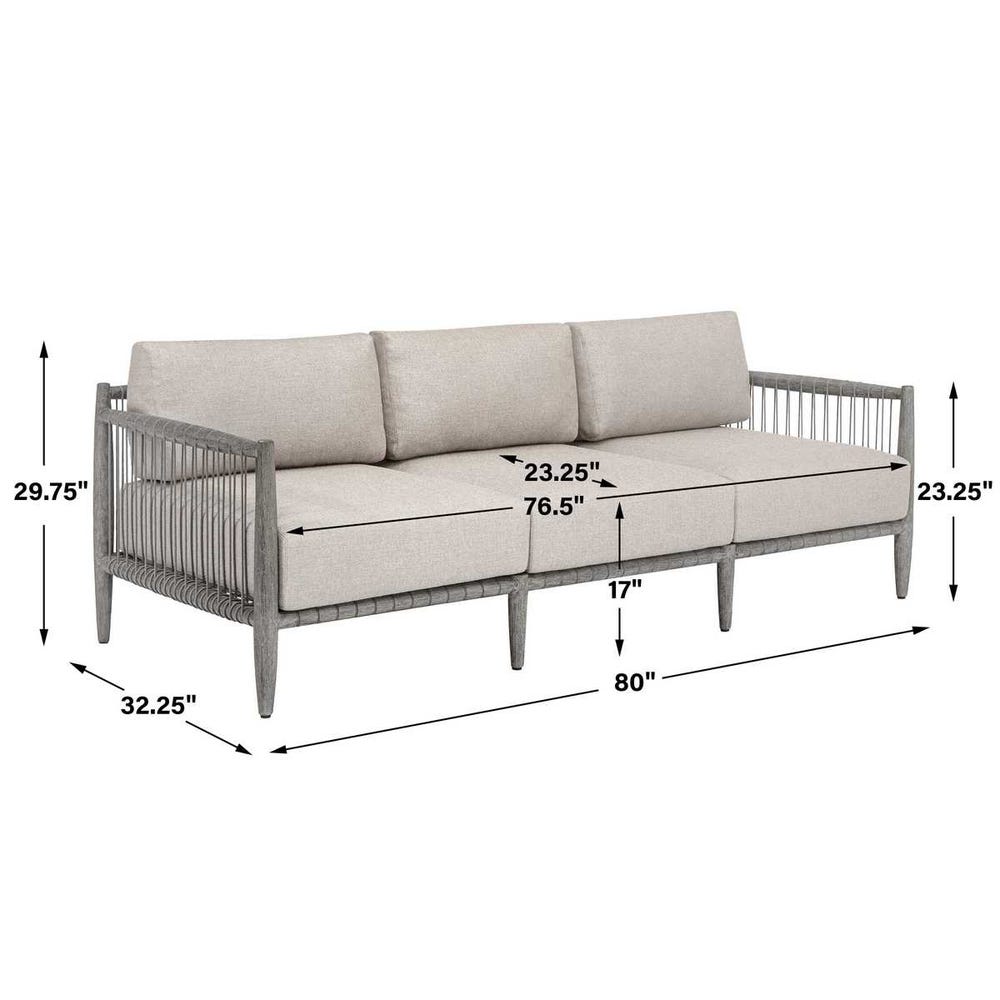 Borneo Outdoor Sofa, Dove
