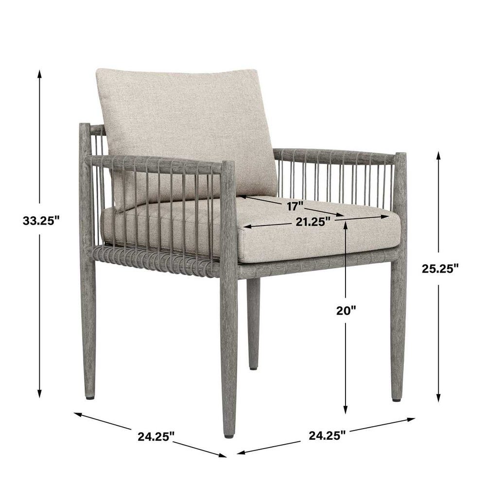 Borneo Outdoor Dining Chair, Dove