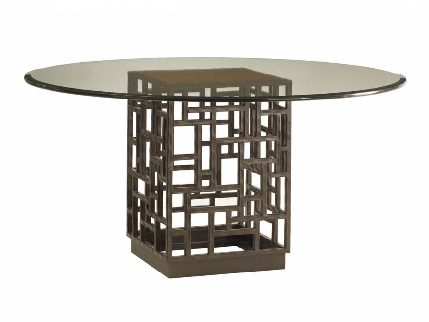 South Sea Dining Table With 60 Inch Glass Top