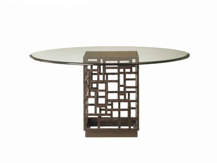 South Sea Dining Table With 60 Inch Glass Top