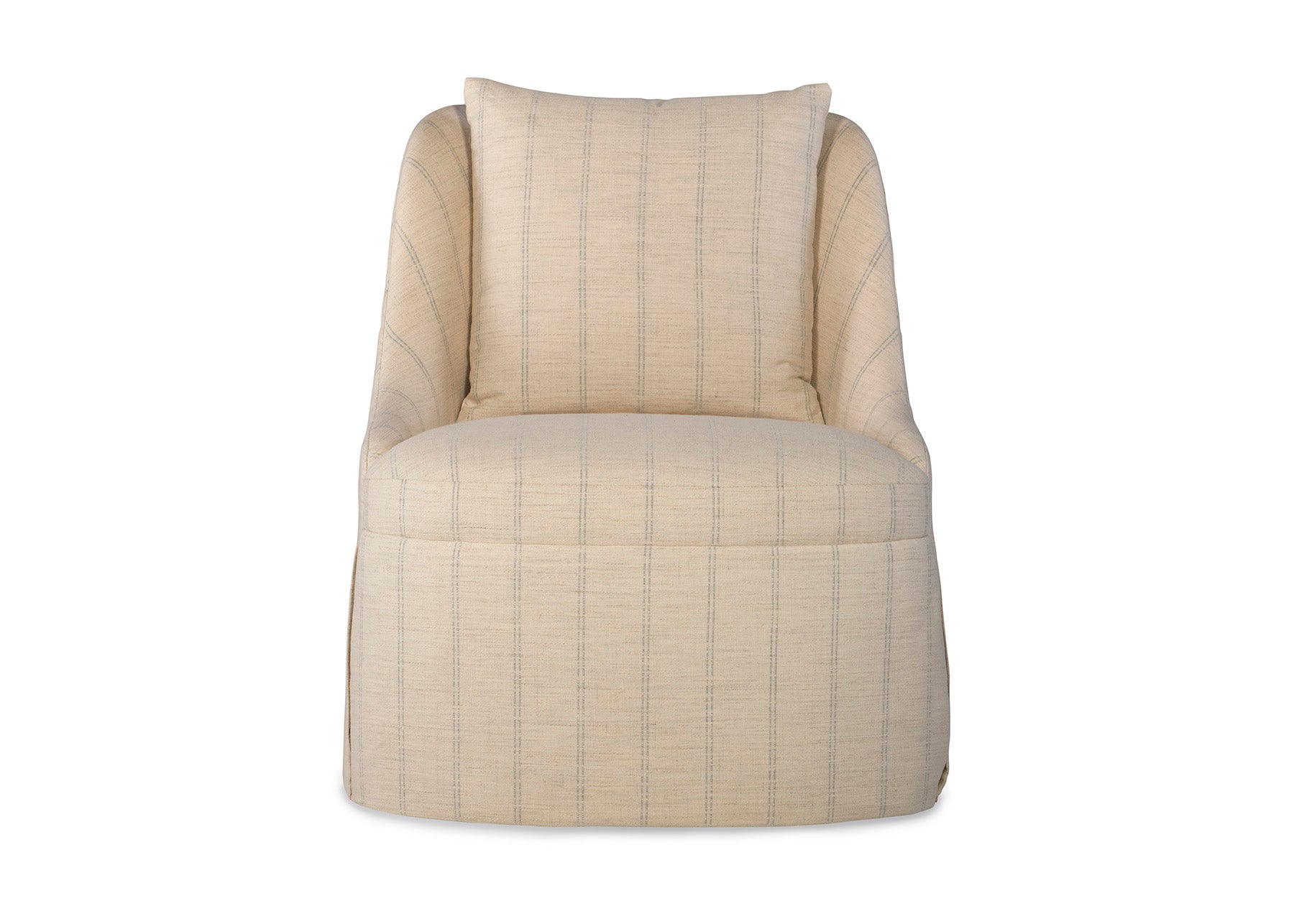 Camille Skirted Swivel Chair