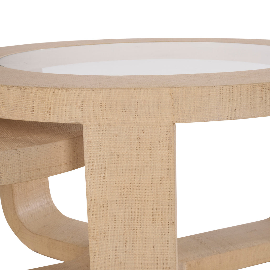 Tilda Nesting Tables in Cream/Clear / Saguran - Chelsea House