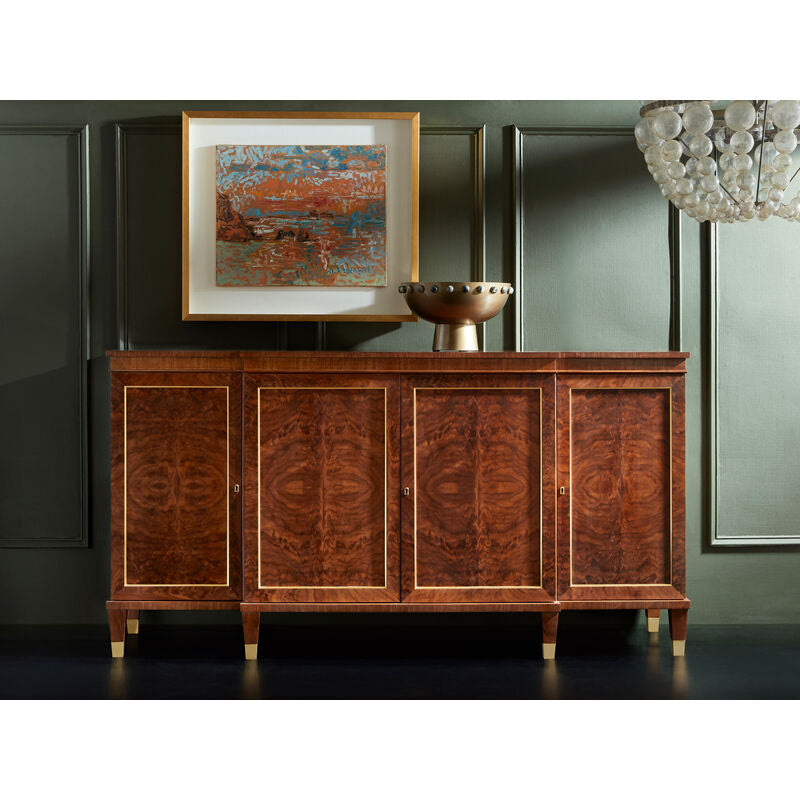 Large Walnut Breakfront Cabinet
