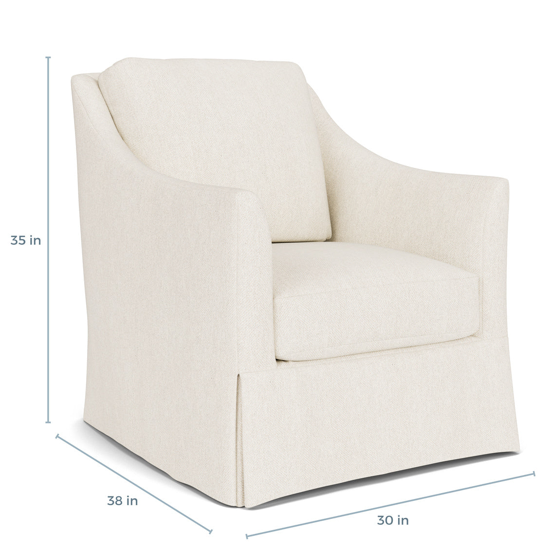 Baldwin Swivel Chair Slipcovered
