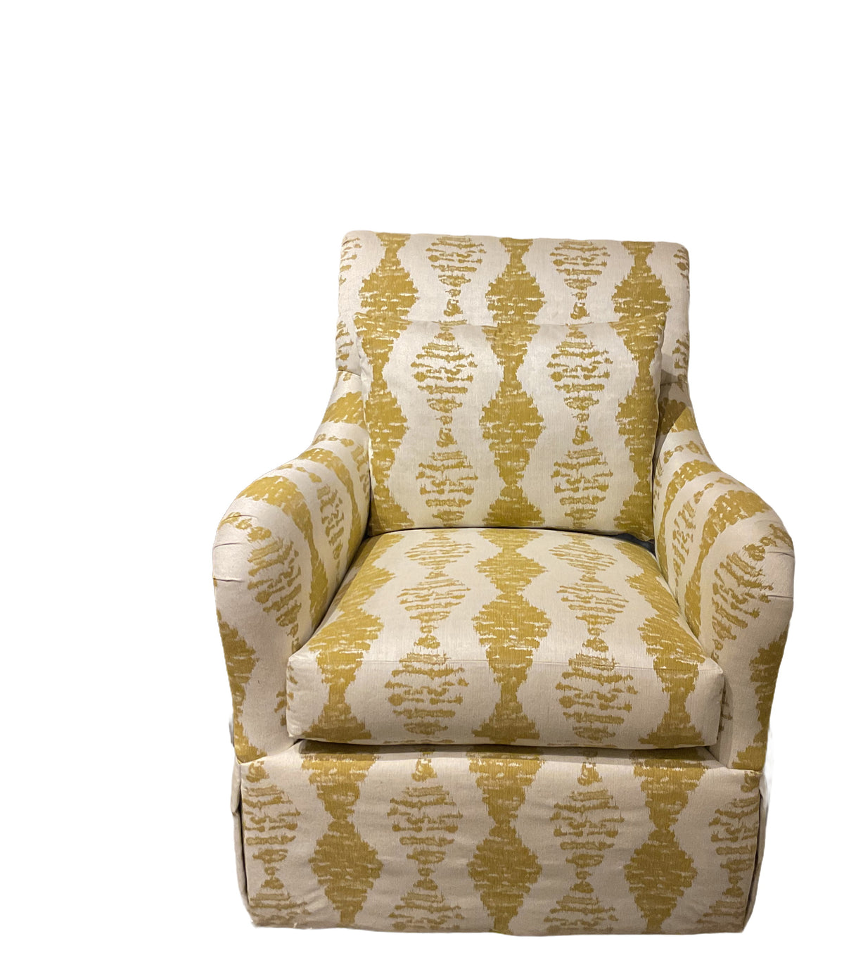 Yvette Skirted Chair in Quiggins Gilded