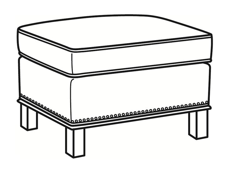 Gotham Ottoman W/Nails