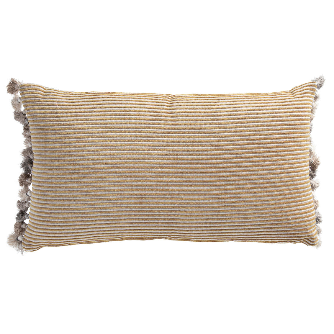 Textured Stripe Mustard Poly 14x24