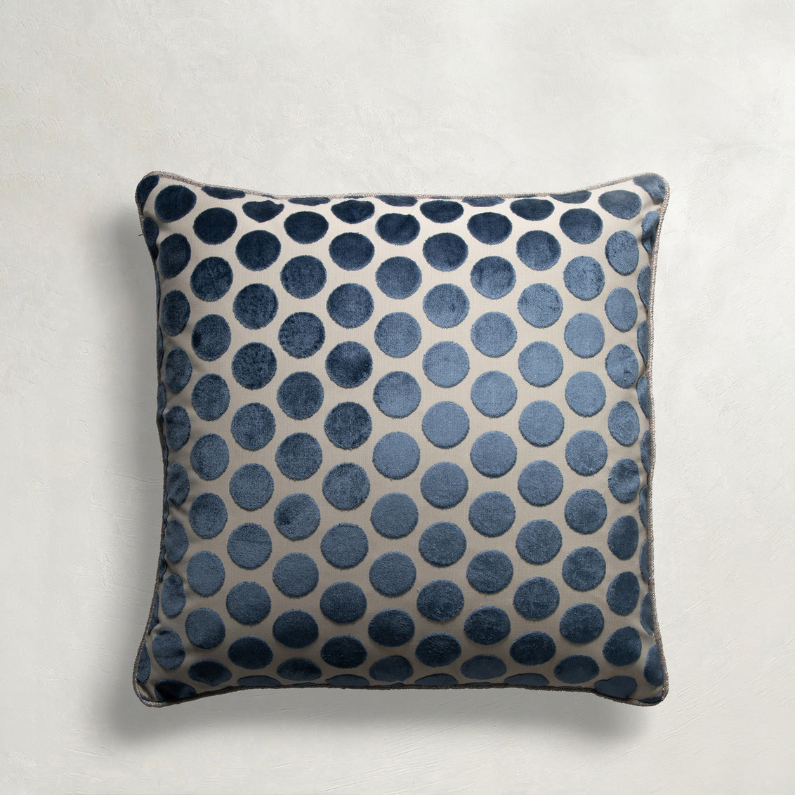 Polka Dot Marine Feather 20x20