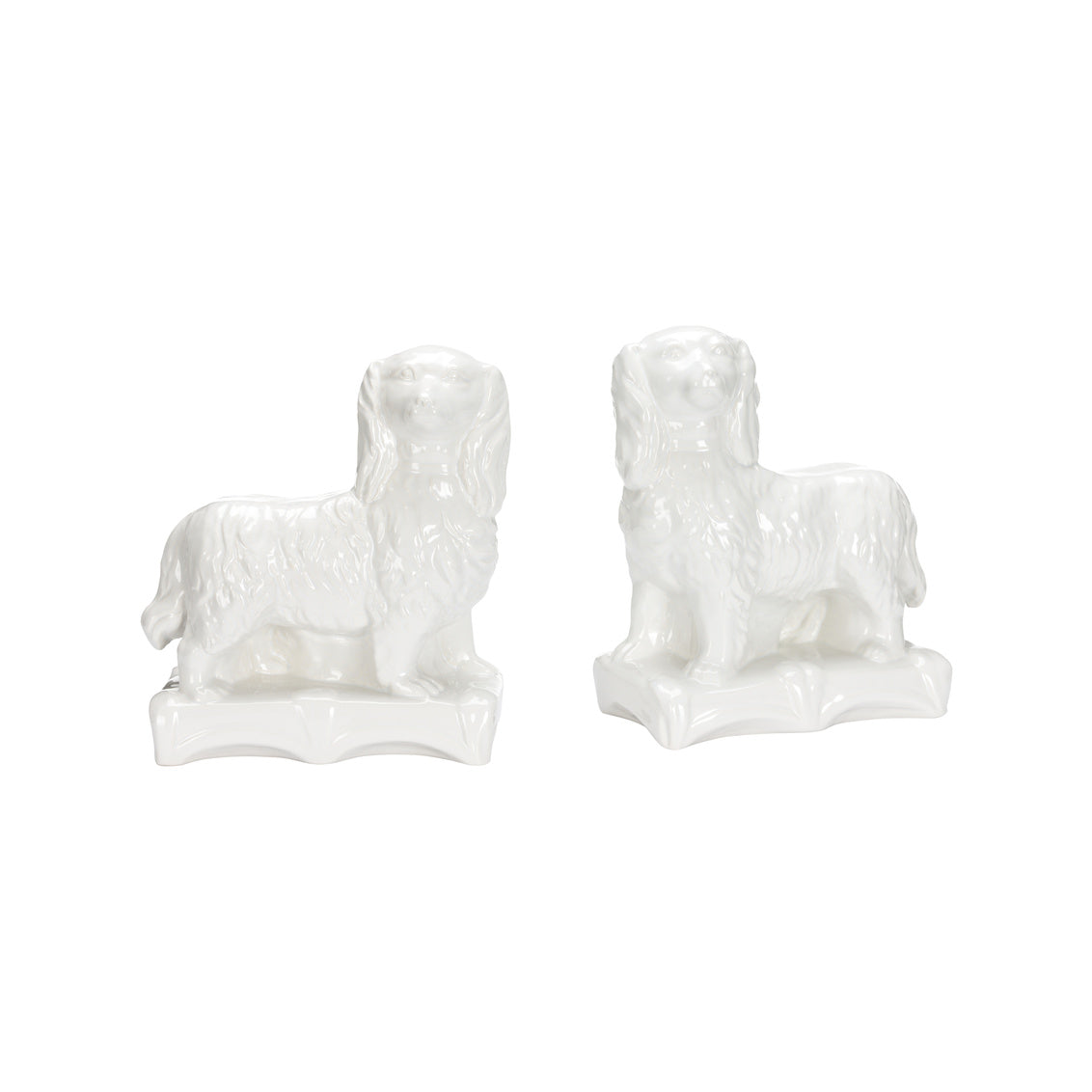 Staffordshire Spaniel (Pr) -White in 10 / Ceramic/Porcelain - Chelsea House