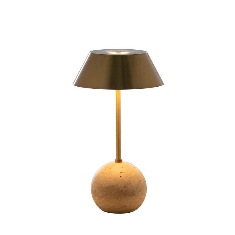 Firefly Table Lamp - BrassTravertineBeige