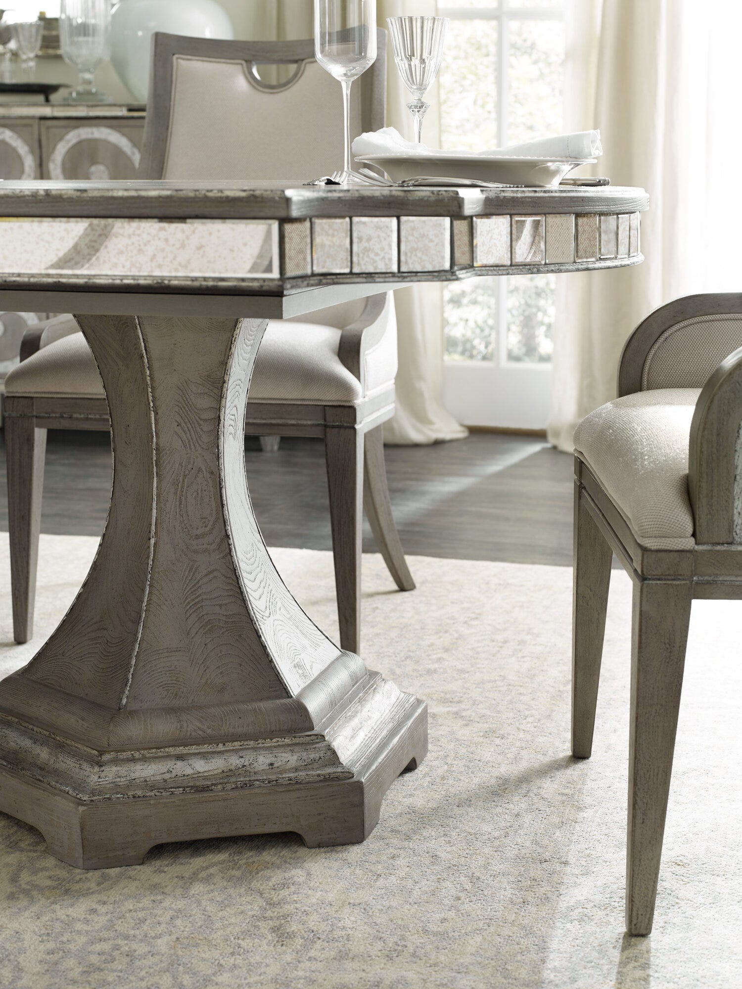Sanctuary Rectangle Dining Table Top w/ 2 20'' leaves