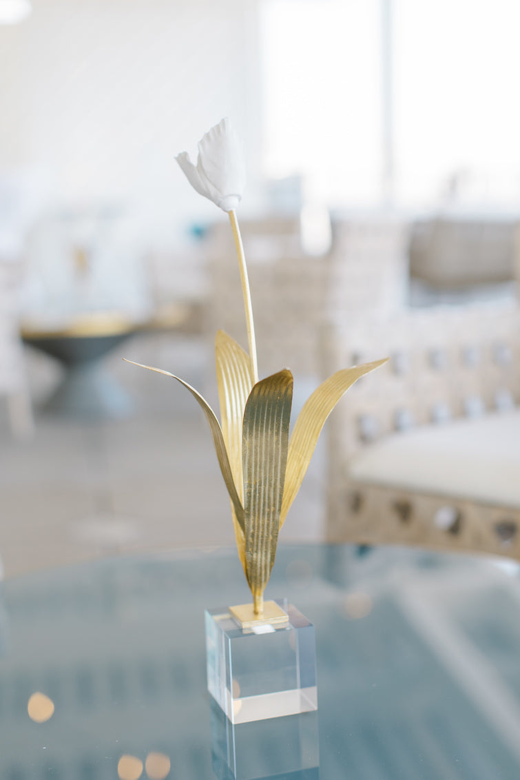 Small Tulip On Stand in 20 / Iron - Chelsea House