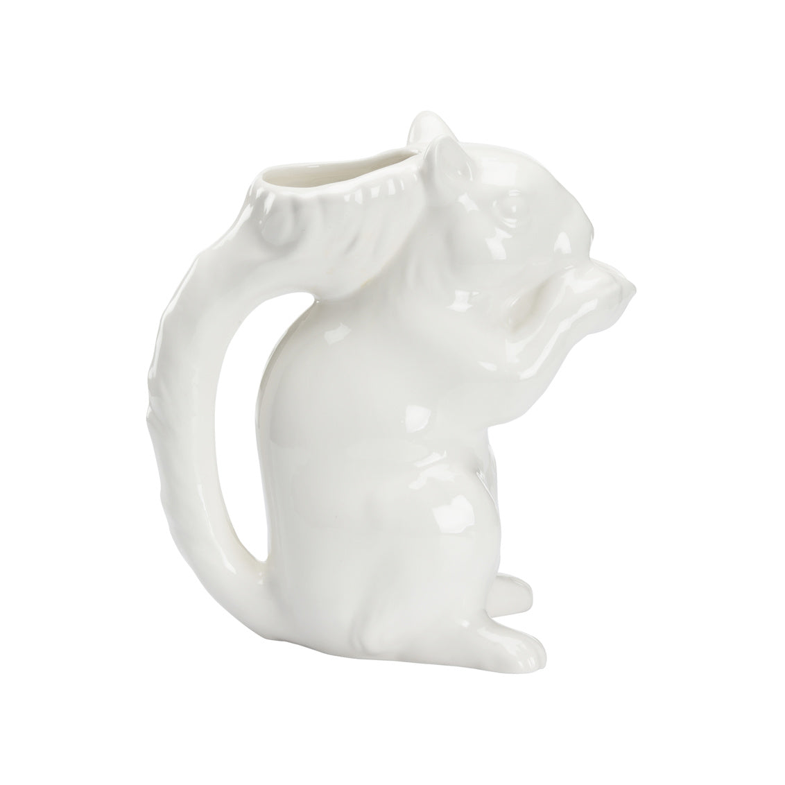 Squirrel Pitcher - White in 9.5 / Ceramic/Porcelain - Chelsea House
