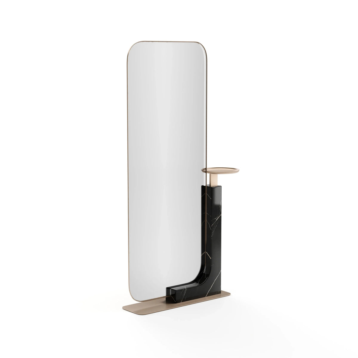 Overlap Floor Mirror Dark Base