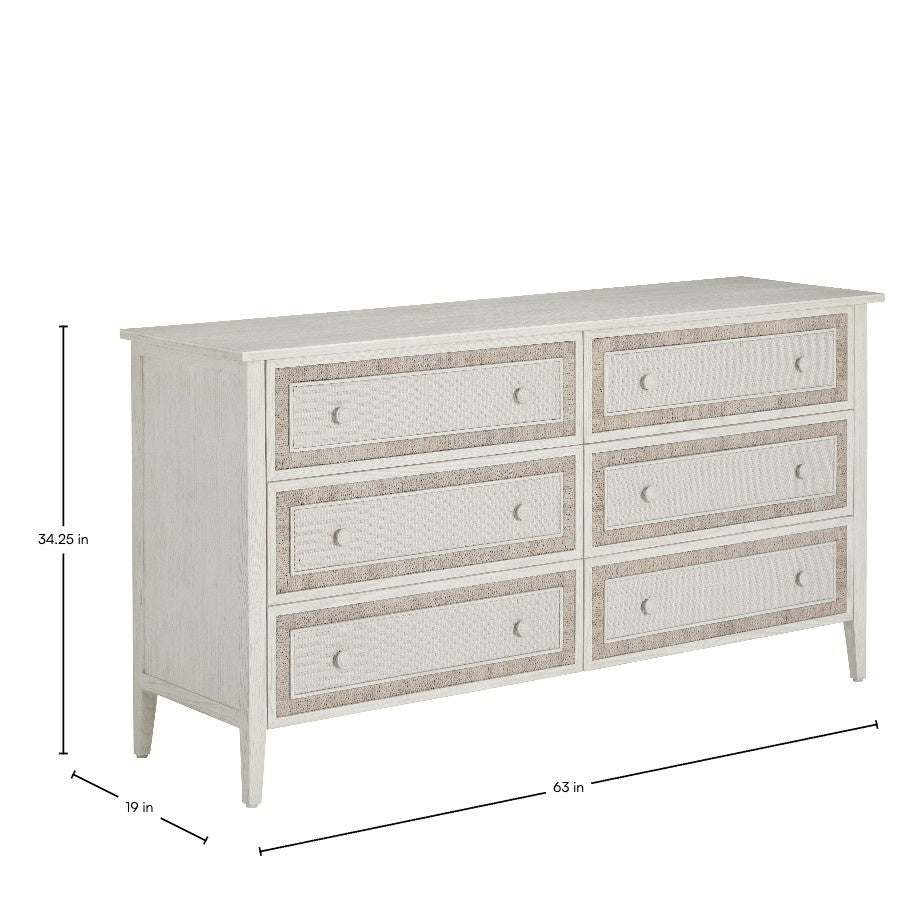 Grand Bermuda Dresser - Whitewash
