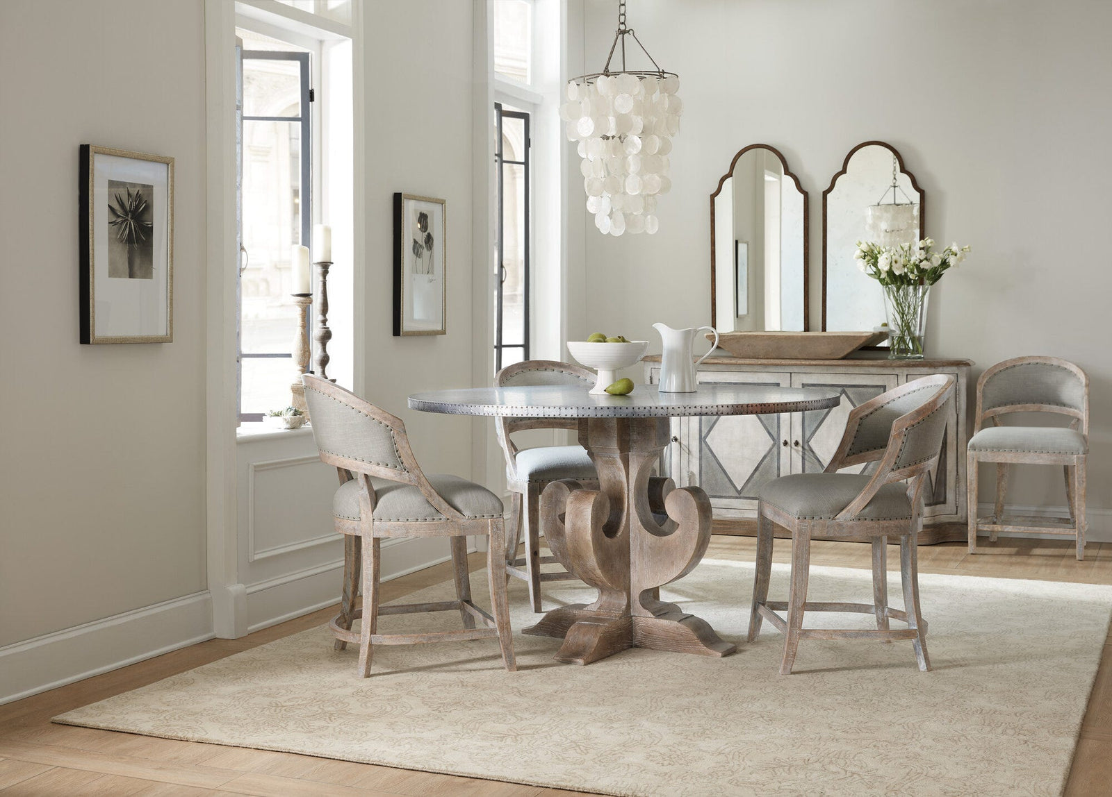 Boheme Ascension 60in Zinc Round Table Top