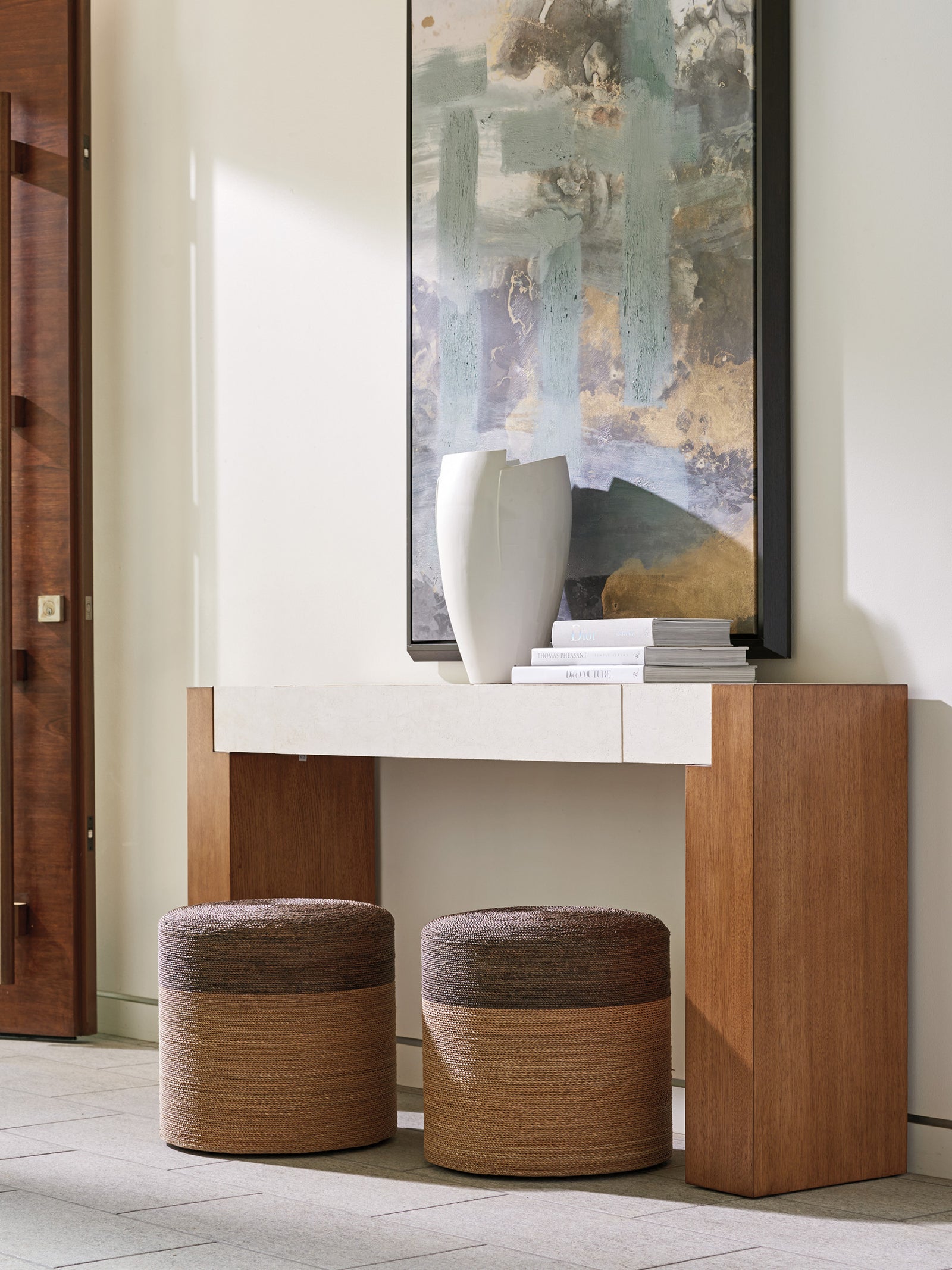 Highlands Woven Ottoman
