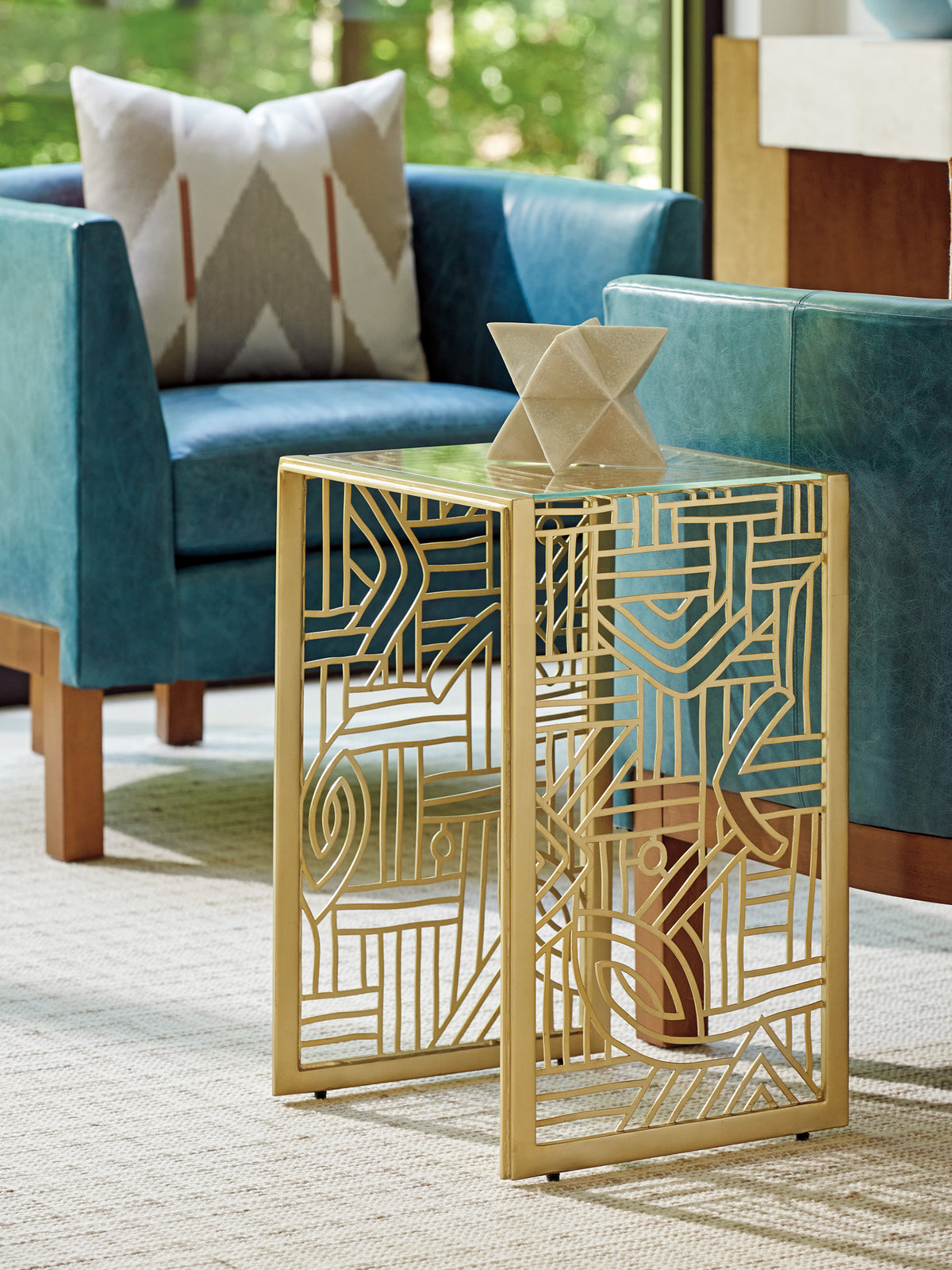 Redford Metal Accent Table